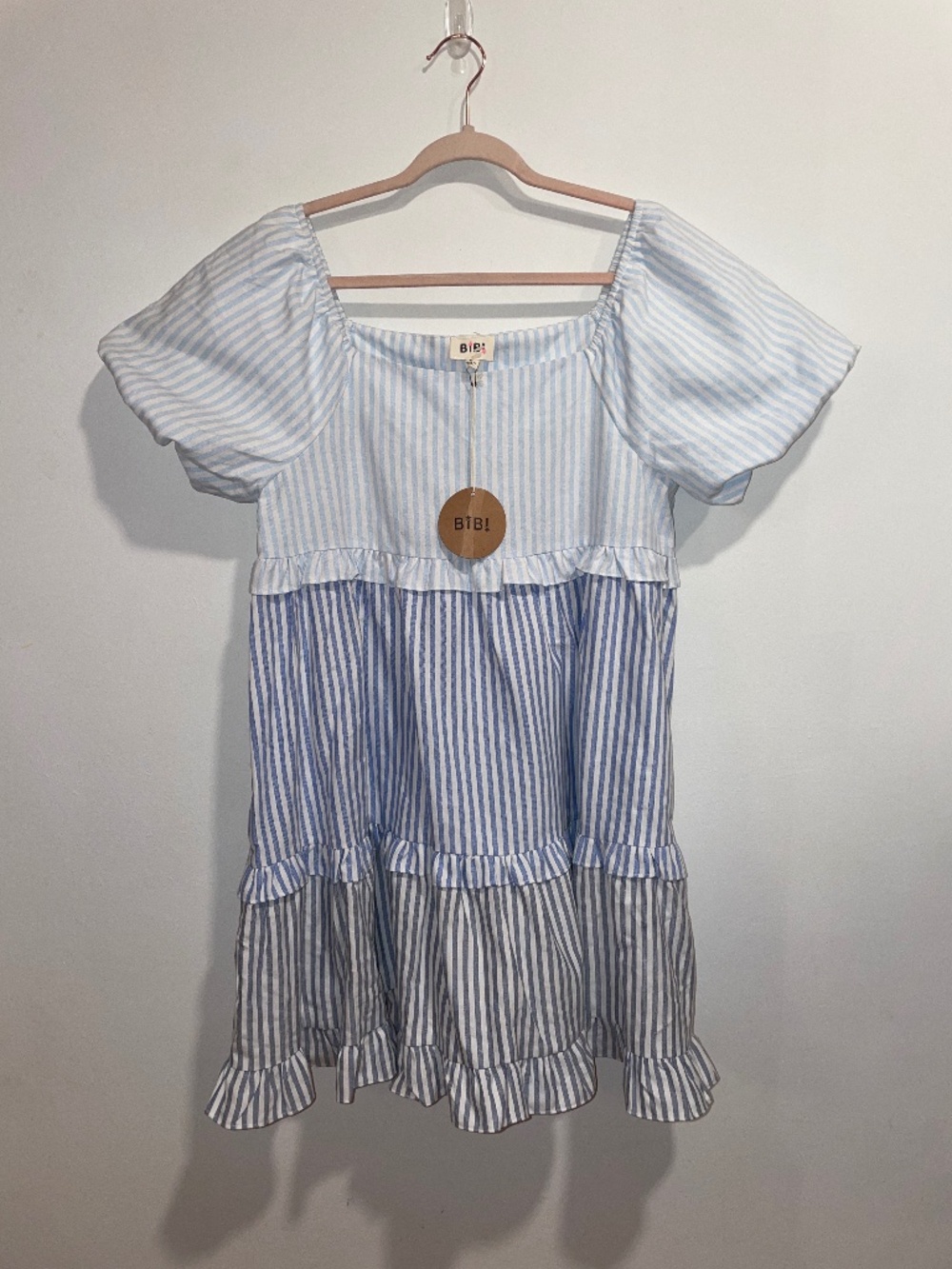 NWT BiBi Womens Striped Dress M